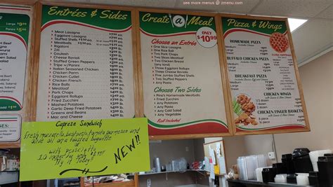 Menu at Pinos Deli and Subs restaurant, Rochester