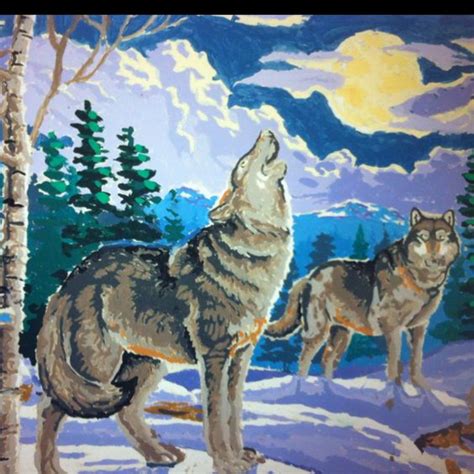 My Acrylic wolf painting | P A I N T I N G S | Pinterest | Wolves, Acrylics and Wolf painting