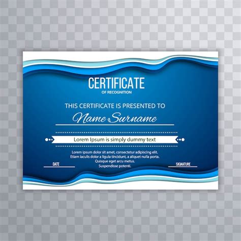 Free Vector | Abstract blue certificate template background