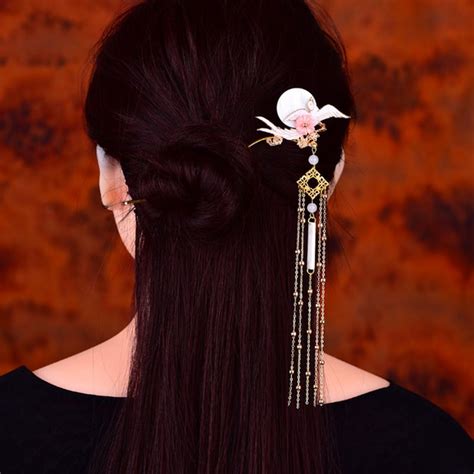 Flower Sakura Cherry Blossom Japanese Hair Pin With Long | Etsy