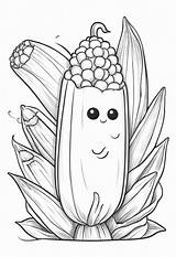Preschool Corn Coloring Fun – Color My Pages sketch template