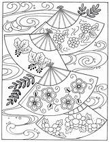 Japanese Designs Coloring Book Sketch Page sketch template