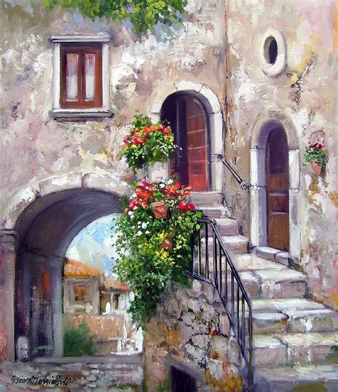 Borgo @GIGARTE.com | Dipinti artistici, Dipinti ad acquerello, Bellissimi dipinti