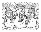 Free Winter Coloring Pages For Kids  Snowman coloring sketch template