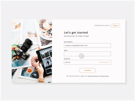 Error Prevention for Sign Up Forms by John Teo on Dribbble