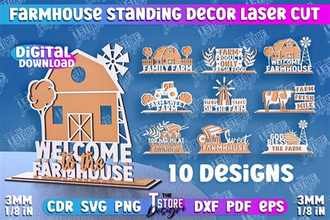 Farmhouse Standing Decor Bundle | CNC Graphic by The T Store Design · Creative Fabrica