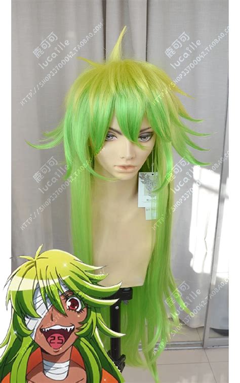 100cm Nanbaka Detentionhouse Nico Long Full Lace Cosplay Wig Costume Heat Resistant +Free Cap ...