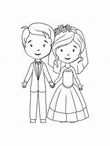 Husband And wife coloring page sketch template
