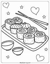 22 Sushi Coloring Pages Free PDF To Print  Woo sketch template