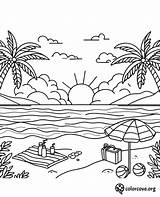 21 Free Beach Coloring Pages – The Color Cove sketch template
