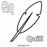 Coloring Quill Alphabet Pages Abc Pen Cliparts Objects Activity Sheets  sketch template