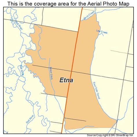 Aerial Photography Map of Etna, WY Wyoming