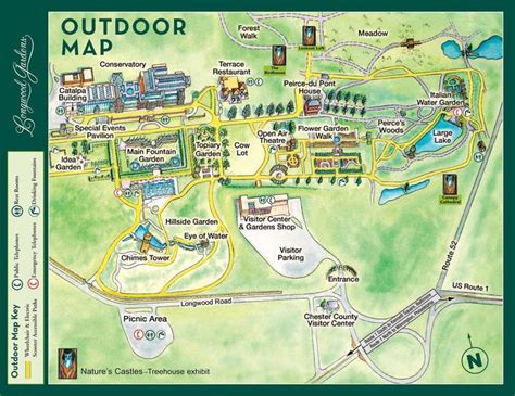 Outdoor map of Longwood Gardens. | Longwood gardens, Gardening apps ...