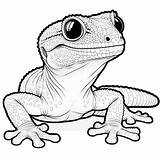 Childrens Realistic Gecko Coloring Page  4 Free Printable Pages sketch template