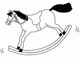 Very Easy Rocking Horse Coloring Page  Free Printable Pages sketch template
