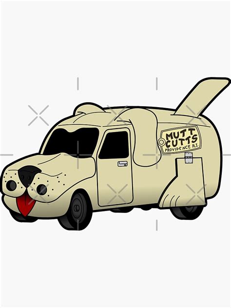 "Mutt Cutts Van" Sticker for Sale by robotghost | Redbubble