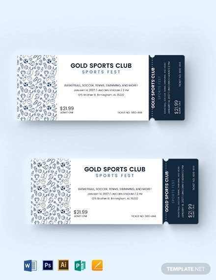 25+ Sports Ticket Templates - PSD, AI, Vector EPS