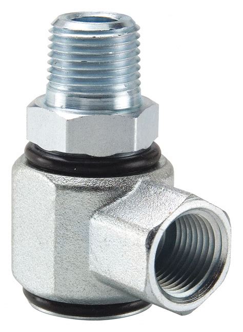 PARKER Hydraulic Swivel Fitting, 1/4 in-18, Male NPTF, 1/4"-18, Female ...