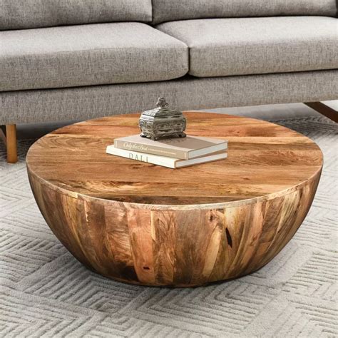 Cassius Coffee Table | Coffee table, Mango wood coffee table, Drum coffee table