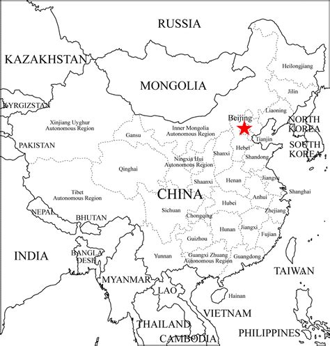 China Provinces Map Printable Detailed | China Map Cities, Tourist