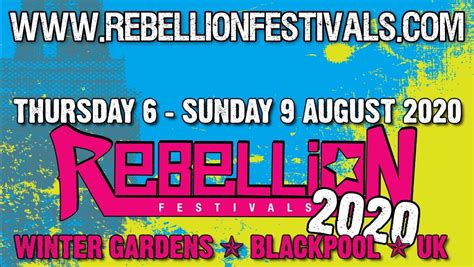 Rebellion Festival returns August 6th - 9th 2020! 39 bands confirmed + early bird tickets onsale ...