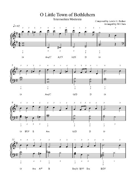 O Little Town of Bethlehem by Jerry Vale Sheet Music & Lesson ...