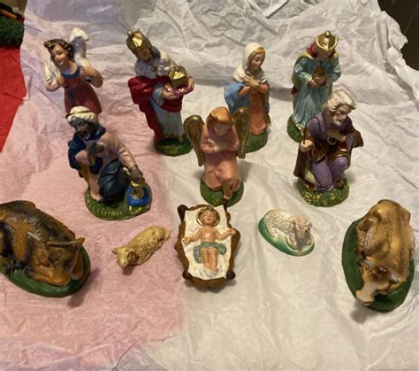 VINTAGE 12 Pieces Nativity SET MADE IN ITALY | eBay