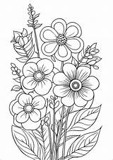 Beautiful flowers To color  Flower Coloring Pages For Kids sketch template