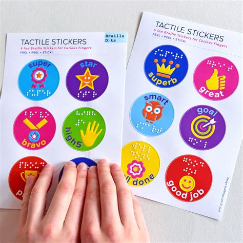 Braille Tactile Reward Stickers - Exceptional Teaching