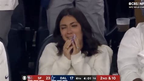 Female Cowboys Fan Caught Crying In The Stands On Live TV During Wild ...