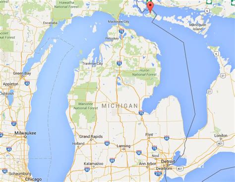 Where is Drummond Island on map Michigan