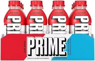 12 pack of PRIME Hydration Drink - Ice Pop flavor FREE SHIPPING! | eBay