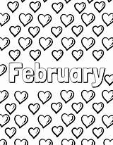 February Coloring Pages sketch template