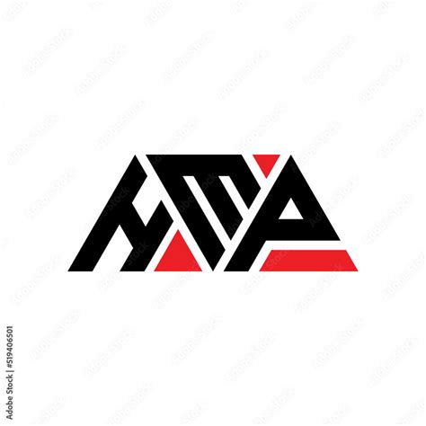 HMP triangle letter logo design with triangle shape. HMP triangle logo design monogram. HMP ...