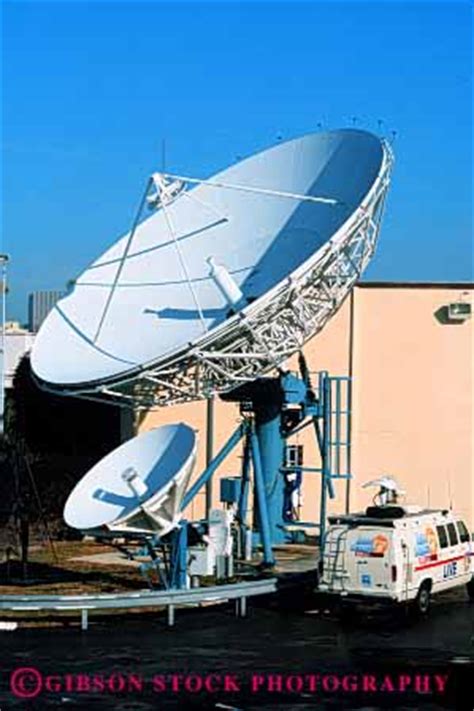 television station satellite broadcast reception dishes Stock Photo 2992