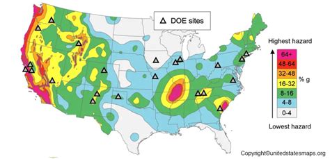 US Earthquake Map | USA Earthquake Risk Map Printable