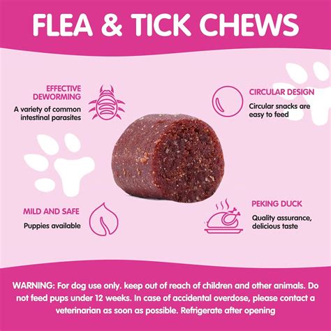 Flea and Tick Prevention for Dogs Chewable, 120 Chews