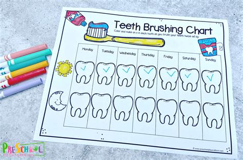 🦷 FREE Printable Teeth Brushing Chart for Kids