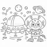Alien Coloring Pages For Preschoolers sketch template