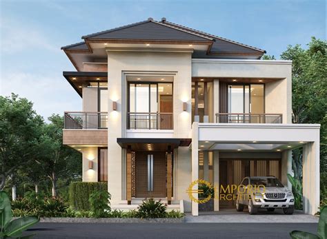 Mr. Azhar Modern House 2 Floors Design - Jakarta 7039 - Home Exterior Design