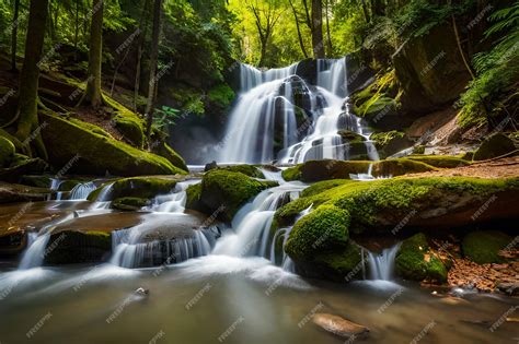 Premium Photo | Wallpaperworthy waterfall in a natural paradise ...