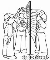 Boy Scouts Wave The Flag On Camp Coloring Pages  Best Place To Color sketch template
