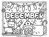 December Coloring Pages 4 Free Printable Sheets  Cute sketch template