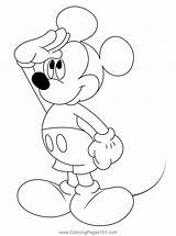 Salute Mickey Mouse Coloring Page  mouse coloring Pages sketch template