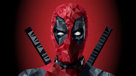 Deadpool Low Poly Art 4k, HD Superheroes, 4k Wallpapers, Images, Backgrounds, Photos and Pictures