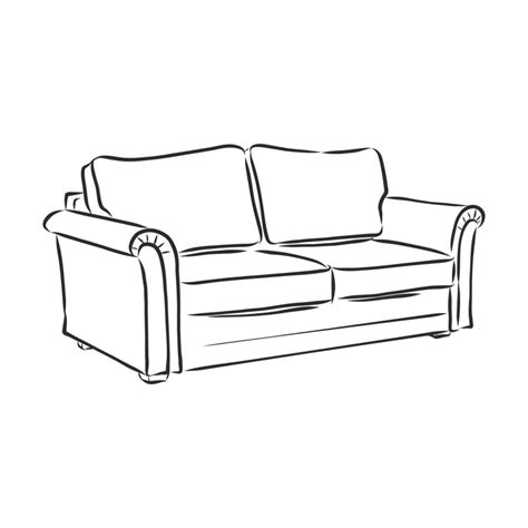 sofa vector sketch 8918142 Vector Art at Vecteezy