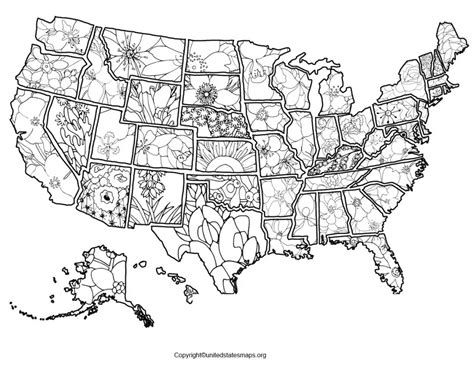 US Coloring Map | United States Coloring Map [USA]