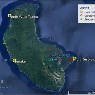 Site locations for marine surveys, Tanna Island. | Download Scientific ...