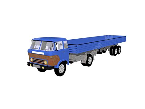 Blue Truck With Large Cargo Area Truck Wheels, Platform, Axles, Truck ...