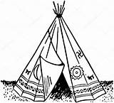 Teepee Coloring Pages sketch template